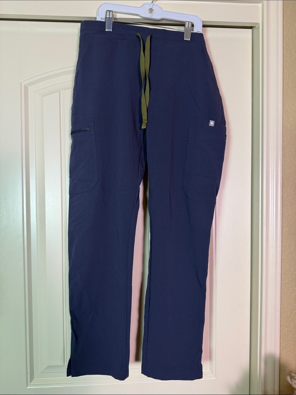 FIGS Women technical collection scrubs small petite navy blue cargo